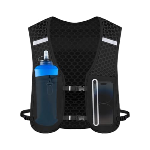 Heixuaon ハイドレーション バックパック | ランニング用ハイドレーションパック ウォーターベスト,携帯ポケット&ボトルホルダー付き ランニング アウトドア スポーツ ハイキング サイクリング用