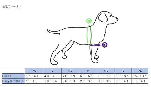 Amazon | WalkAbout 前肢用 歩行補助ハーネス 大型犬用 L ブラック