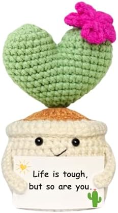 Get Well Gifts for Women, Handmade Crochet Cactus – Plush Plant G...