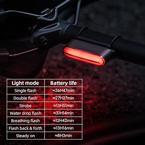 Luz trasera de bicicleta para evitar atropellos con sensor freno 6