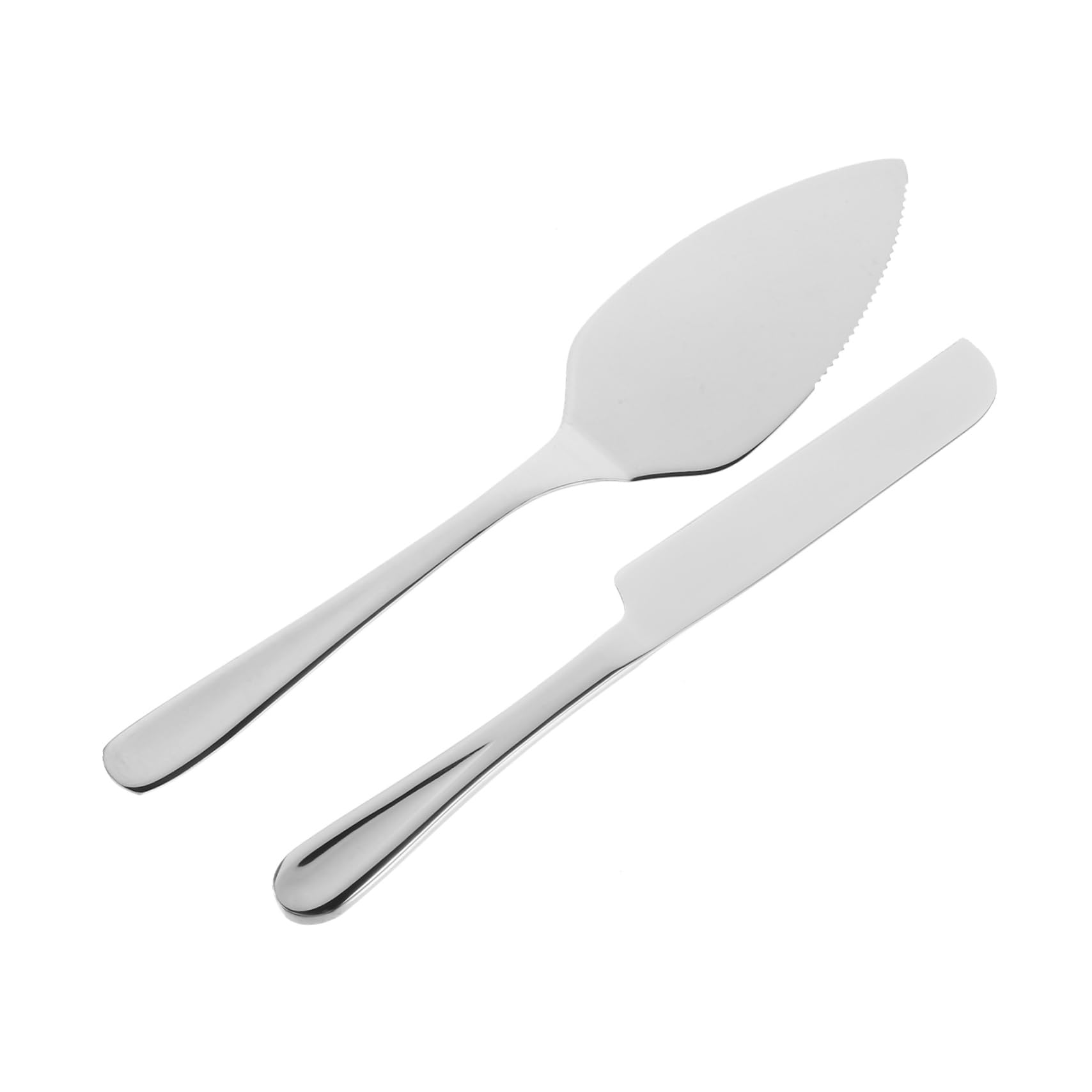 STOBAZA 1Set Stainless Steel Cake Cutter and Server Set Elegant Cake Cutting Utensils for Weddings and Birthday Celebrations Serrated Blade for Precise Slicing and Safe Handling