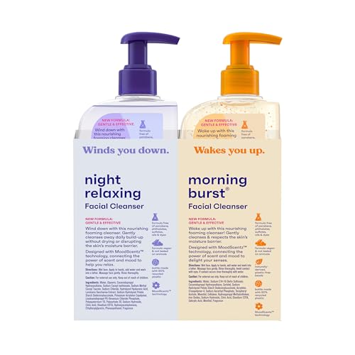 Image of Clean & Clear 2-Pack Oil-Free Facial Cleansers with Citrus Scent, Morning Burst and Night Relaxing, 16 oz
