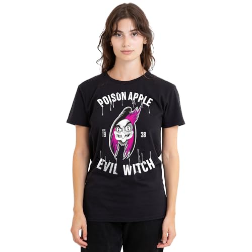 T-Shirt Disney Blanche-Neige Noir Idéal pour un Look Casual Chic au Quotidien