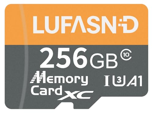 Image of 256GB Micro SD Card with Adapter, High Speed U3 C10 V30 SDXC Memory Card Up to 100MB /s, 4K Video Recording for GoPro, Smartphone, Camera, Tablet, Dash Cam