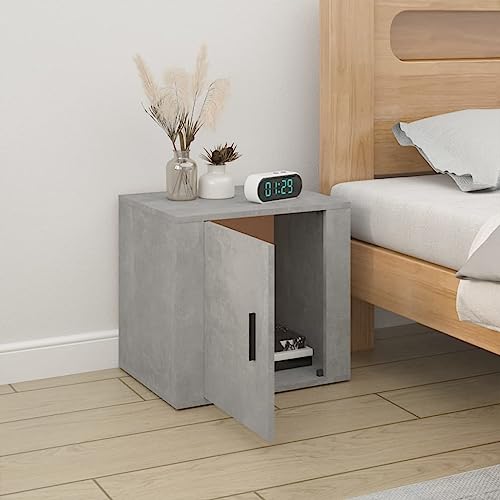 Armoire d'appoint chambre gris béton compacte pour optimiser les petits espaces