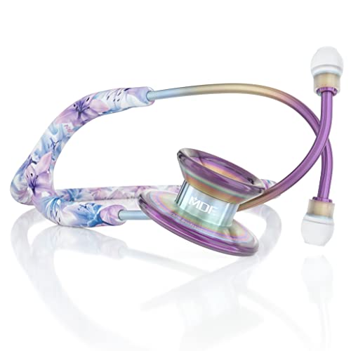Image of MDF Instruments, Engravable - MDF Monet Kaleidoscope MD One Epoch Lightweight Titanium Personalized Custom Stethoscope, Adult, Monet Tube, Kaleidoscope Chestpieces-Headset, MDF777TMOKL-ENGRAVING | Dual head, Trusted since 1971, Lifetime warranty, Free-Parts-for-Life, Latex-free, For doctors, nurses, students, home health