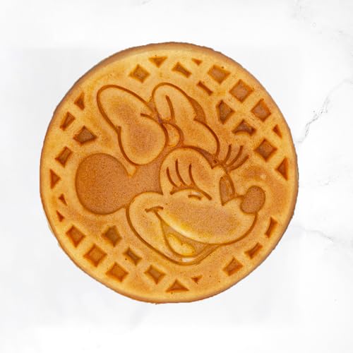 Image of Uncanny Brands Disney Minnie Mouse Waffle Maker - Non-Stick Round Waffle Iron - Easy to Use and Clean