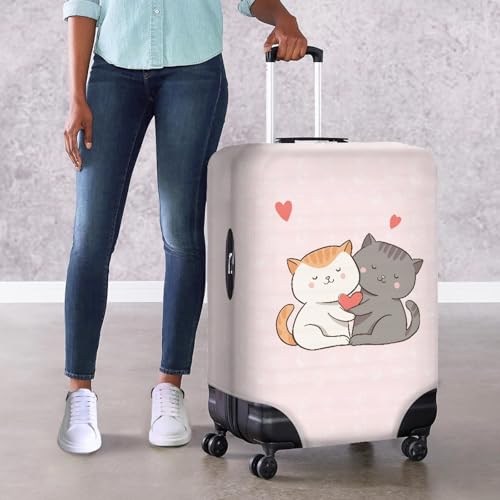 Image of Mumeson Travel Luggage Cover for Women Teen Girls Cartoon Cats Luggage Covers Fit 22 23 24 25 inch Suitcase Lightweight Anti-Scratch Suitcase Protect Covers