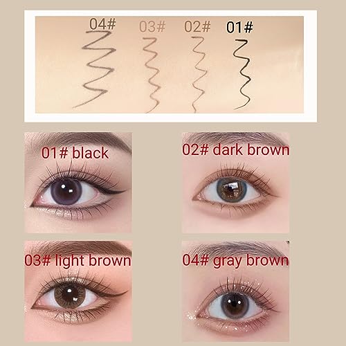 Brown Liquid Eyeliner Set Waterproof Long-Lasting Quickly Dry Eye Liners Colorstay Eyeliner Pen Thin Tip Silky Smooth Sweatproof (4Packs) - Image 6