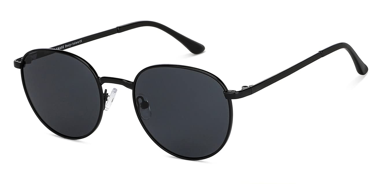 By Lenskart | Full Rim Round Stylish Sunglasses | Polarized And UV Protected | For Men And Women | Vc S14084