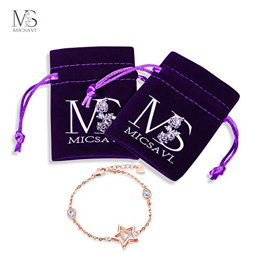 MICSAVI Bracciale da donna con stelle in argento