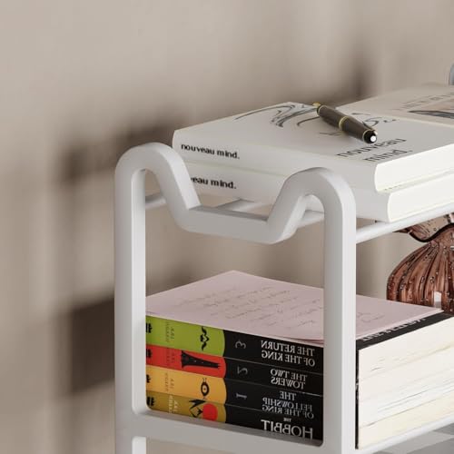 Image of Lukzer 4 Layer Metal Plastic Shoe Rack Stand, Detachable Multi Purpose Storage Organizer Shelf with Unique Feet Design, Space Saving Shoe Holder for Entryway Bedroom Closet (CH-044 /White /57x45x20 cm)