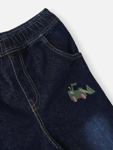 Image of Nautinati Boys Cotton Denim Jeans with Value-Added Detailing | Age 2-10 Years