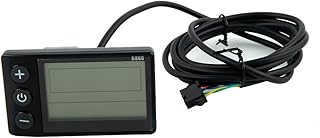 Puupaa 1PC Bicycle Speedometer Odometer, S866 Electric Bicycle LCD Display 24V 36V 48V Meter Control Panel for 22.2mm Handlebar