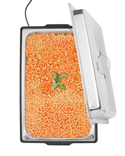 Foto von HENDI Chafing Dish Tellano, Speisenwärmer, Buffetwärmer, Wärmebehälter, 9L, 230V/900W, 573x348x(H) 284mm, Edelstahl, Polypropylen