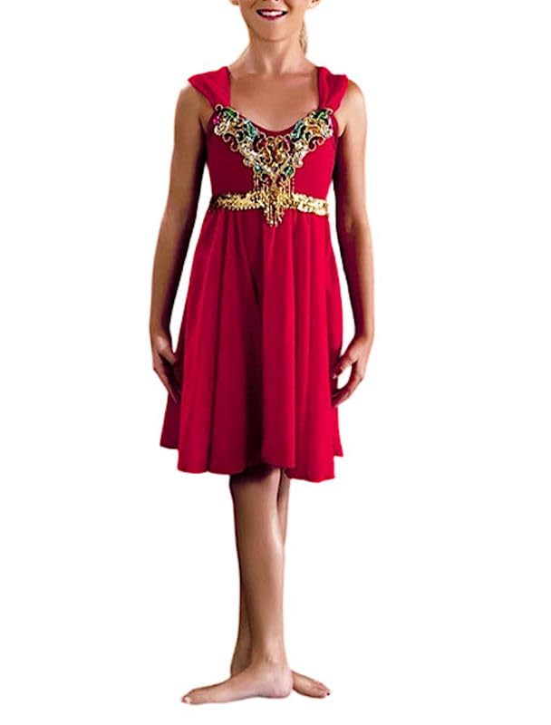 Costume lyrique de danse sage résistant pour gala femme et fille