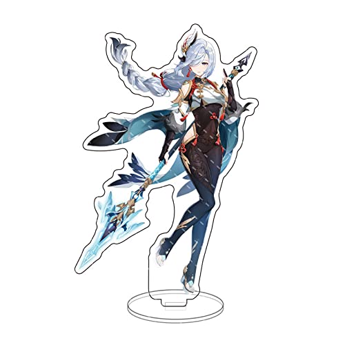 Rainteam Genshin Impact Characters Acrylic Stand Figure,Colorful and Exquisite Character Design for Game Fans' Collection (ShenHe)