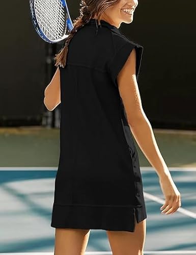 Mini Vestido Pulôver Com Decote Em V e Cintura, Vestido Feminino Com Meio Zíper e Moletom, Vestido F