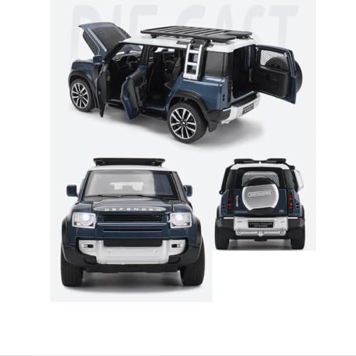 Image of WORSHIPER 1:32 Scale Defender of Land Rovero Diecast Model Car � Pull Back SUV Toy with Openable Doors, Lights & Sound � Autobahn Polizei Series (Multicolour)