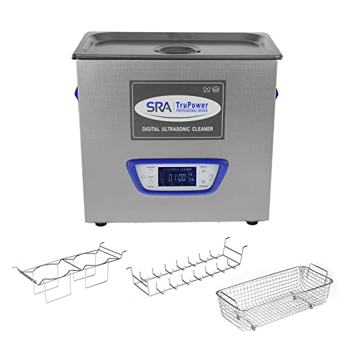 Sra Trupower Uc-65D-Pro Professional Ultrasonic Cleaner, 6 Liter Capacity With Lcd Display, Sweep/Degas, Adjustable Power, Sleep Function, 1 Basket, Wire Ring Rack And Wire Beaker Holder #TOP2