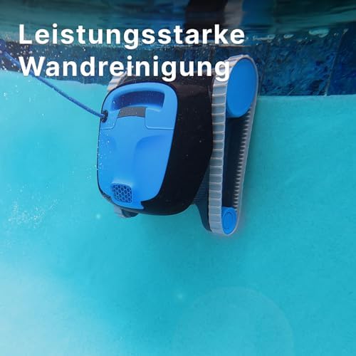 Bild 1 - Dolphin Nautilus CC Automatischer Poolreiniger Poolroboter, Boden und Wandreinigung, Doppelfiltration, für Flachboden Pool bis zu 10 m, Wasserpflege