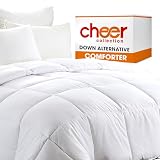 Cheer Collection Duvet Insert-Down Alternative Comforter, Ultra Plush Goose Down Alternative Comforter King Size, Premium Bedding for Luxurious Comfort, Machine Washable