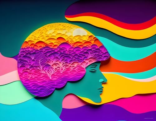 Couleurs rafraîchissantes Rainbow Sherbet sur grande toile