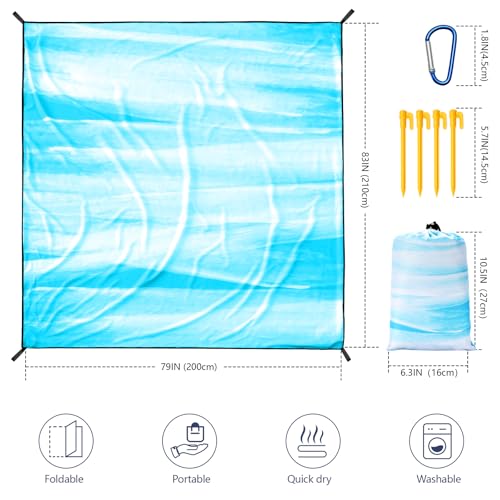 WIWIGO Beach Blanket Waterproof Sandproof Beach Mat 79
