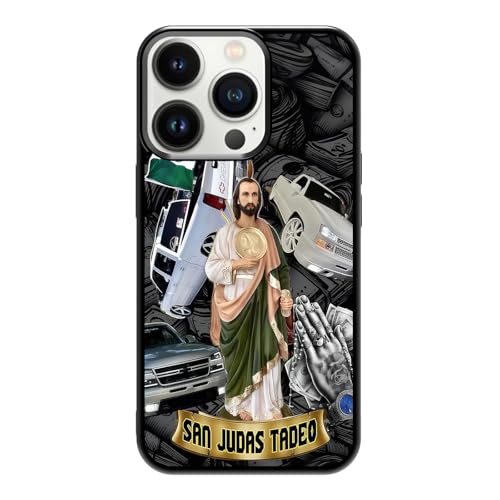 qizjio San Judas Phone Case Shockproof Protective Mexican Phone Cases for iPhone 13 Pro