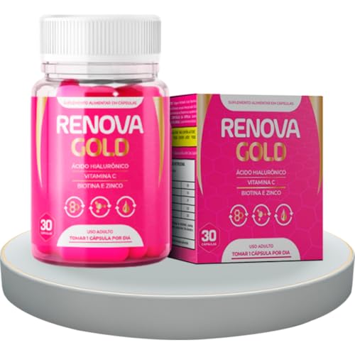 01 FRASCO RENOVA GOLD ORIGINAL - Combate Rugas, Manchas e Irritações na Pele