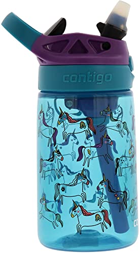 Image of Contigo AUTOSPOUT Camping Hydration Water Bottles, 14oz (Pack of 1), Unicorn