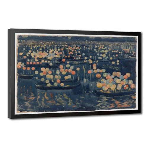 Impression sur toile Venise Maurice Prendergast grand format 50x75 cadre suspendu