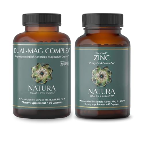 Natura Health Products Zinc 25 mg + Magnesium Bisglycinate 90ct Bundle