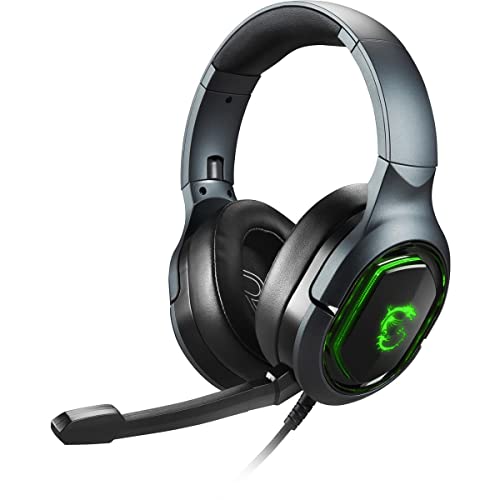 Image of msi Immerse GH50 Wired Gaming Headset, 7.1 Surround Sound, Foldable Metal Headband, RGB Mystic Light, Carrying Pouch Included, PC /Mac