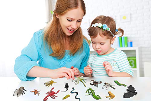 43 Pack Bug Toys Fake Plastic Bugs And Insects For Kids Toddler Birthday Party Favors Easter Basket Stuffers Treat Goodie Bag Fillers April Fool's Day Prank Gifts Fake Bugs Toys #TOP4