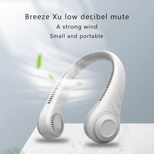 Ventilateur tour de cou rechargeable 4000 mAh USB blanc x4