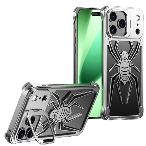 t[X ^P[X iPhone 17 Pro / 17 Pro MaxΉ, A~XpC_[fUCEI[vt[, BOX^h, ϏՌop[, M\(Silver,17 Pro Max)