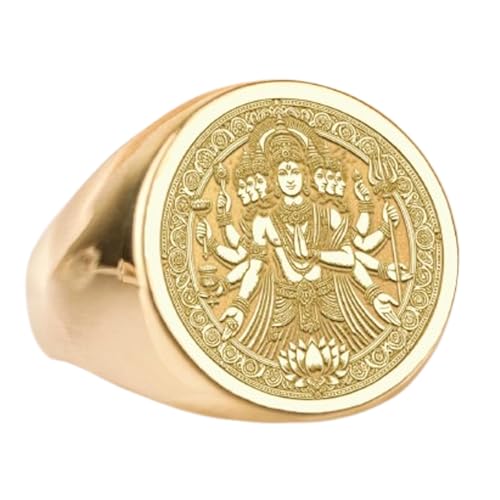 Bague Seigneur Vishnu en argent anti-allergie pour les peaux sensibles