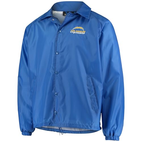 Image of Men's Royal Buffalo Bills Coaches Classic Raglan Full-Snap Windbreaker Jacket
