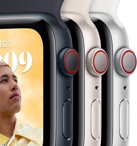 Apple Watch SE (2nd Gen) (GPS, 44mm) - Midnight Aluminum Case with Midnight Sport Band, M/L (Renewed) - View 4