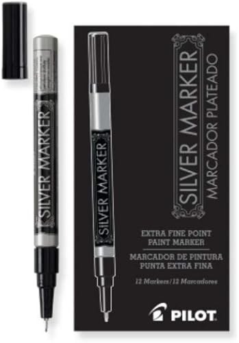 Miniatura 2 de Pilot marcador permanente metalizado, punta extra fina,, Plateado