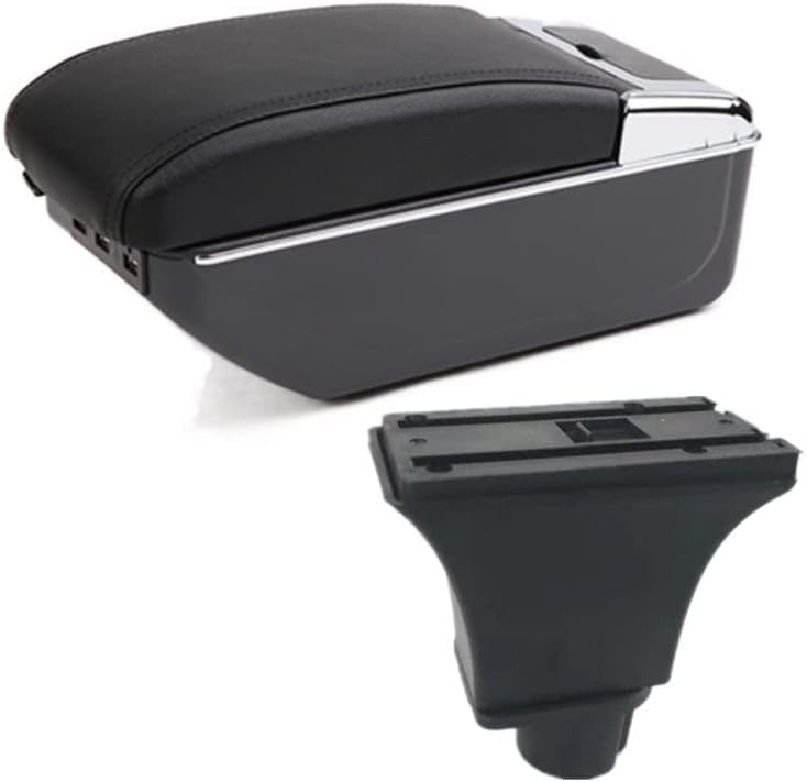 Bracciolo Auto Universale Bracciolo Doppio Strato Per FIAT PANDA II - Console Centrale Con Portabicchieri Nero Bracciolo Fiat Panda Ii Doppio Strato