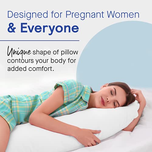 Restorology FBA_RG-RPP-WT Pregnancy Pillow - 60 Inch, C-Shaped Maternity Pillows thumb #1