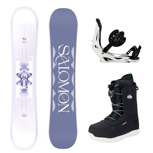 【スポイチ】25-26 BIN取付無料 サロモン 3点セット SALOMON LOTUS LINK GRD-2 TITAN BOA スノーボード 板 スノボ ロータス リズム レディース 2526 国内正規品 (ブーツ:23.5cm(BIN/S), ボード