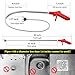 50 Inch Toilet Snake Drain Auger Cleaner Tool, Upgraded Grabber Unclogger Tool, Toilet Auger Clog Remover Tool, Stainless Steel Telescoping Rod for Pick/Grab Objects Clogged in Toilet Pipes/Drain