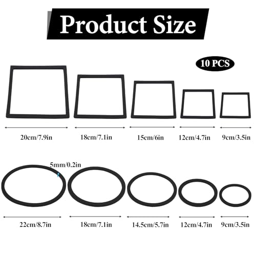 10 Stück Schwimmende Pflanzenringe Aquarien 5 Größen Schwimmenden Pflanzenbarrieren Set Schaumstoff Schwimmpflanzen Futterringe Runde Quadratische Fischfutterringe Für Fische Aquarium Zubehör