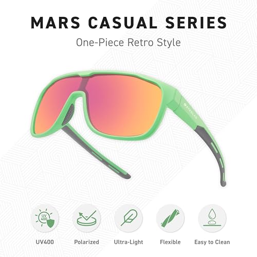 Eyeglad Mars One-Piece Lifestyle Outdoor Polarized Sunglasses Uv400 Anti-Seawater Women Men Adult Teenager Running Fishing Hiking Sports thumb #2