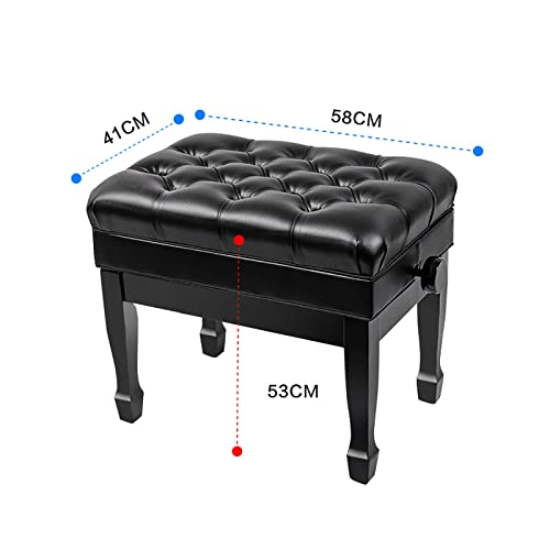 TEmkin Tabouret de Piano réglable en Hauteur, Banc de Piano de Luxe, avec Rangement de Musique supplémentaire à Rabat Solide à l’intérieur, pour la Pratique des Instruments de Musique - Les Beatles, Paul McCartney, John Lennon, RIngo Starr, George Harrison TEmkin Tabouret de Piano réglable en Hauteur, Banc de Piano de Luxe, avec Rangement de Musique supplémentaire à Rabat Solide à l'intérieur, pour la Pratique des Instruments de Musique – Image 3