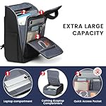 Rolling Backpack Waterproof Commuter Backpack with Wheels for Business, Laptop Compartment for 15.6-Inch Laptop, Wheeled Carry-On Bag for Adults - Image 3