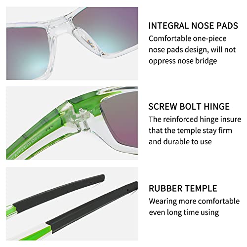 Image of Sports Polarized Sunglasses for Men Women Driving Fishing Baseball Cycling 100% UV Protection Wrap Around Sun Glasses